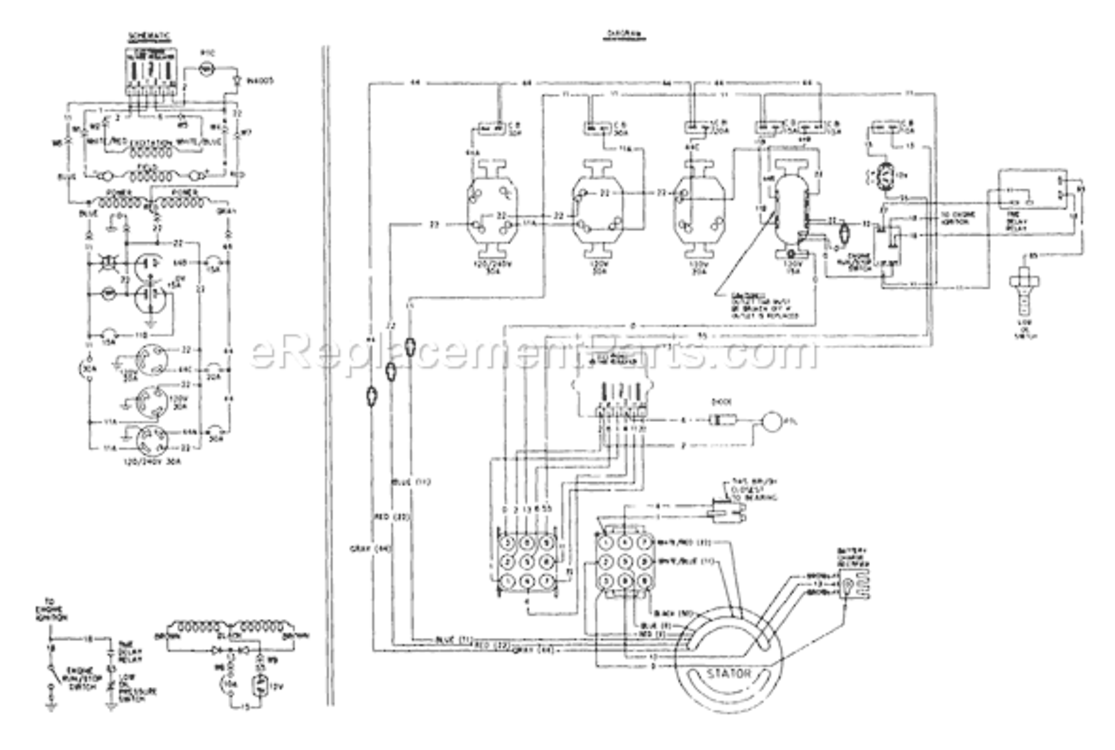 Page C Diagram and Parts List for 5564-0  Briggs and Stratton Generator